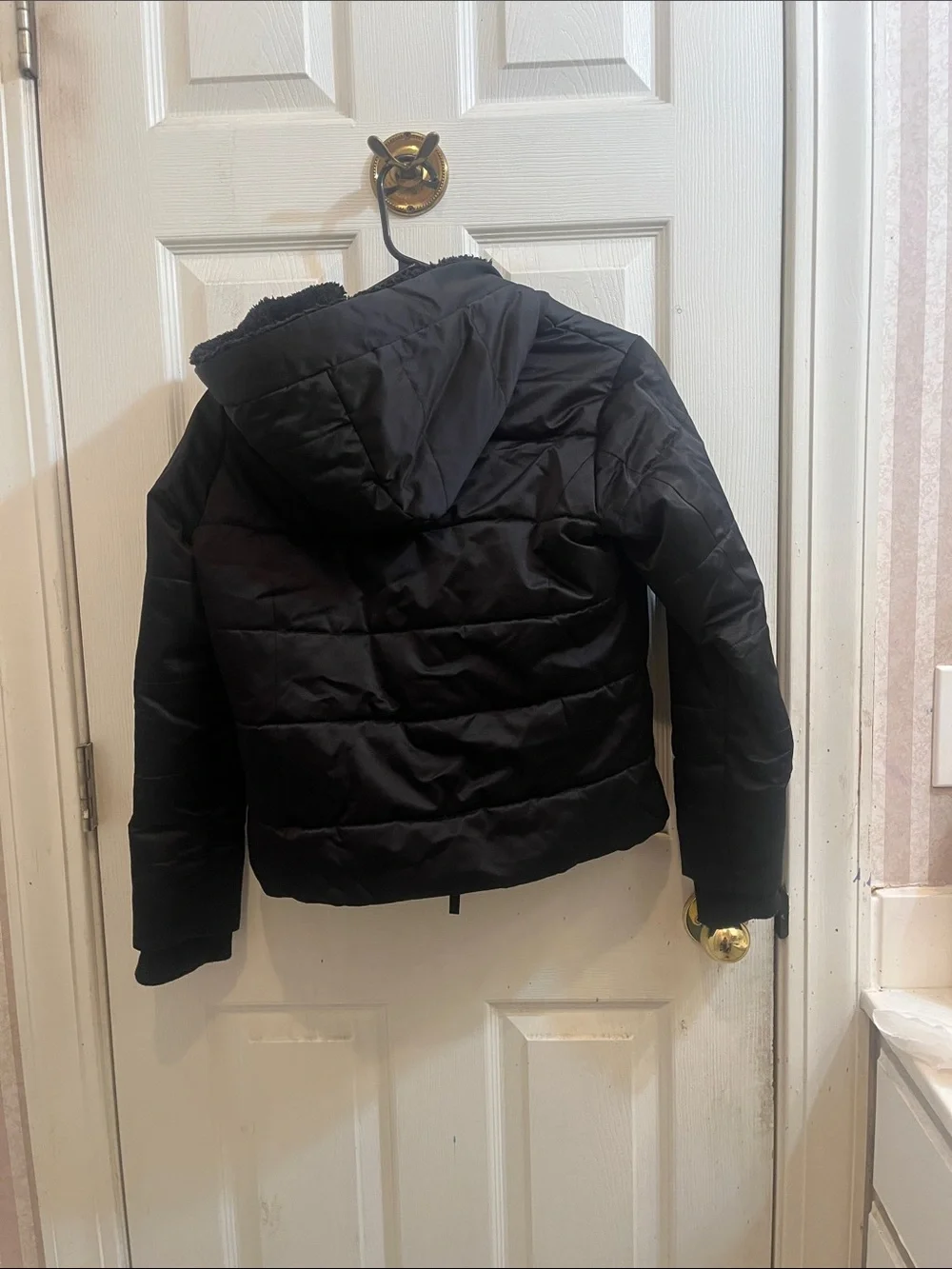 Arizona Jean Company Black Quilted Hooded Puffer Jacket